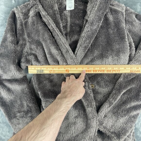 PATAGONIA Fleece Hoody Jacket Womens L Teddy Fluffy String tie Brown - Picture 7 of 7